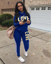 Load image into Gallery viewer, Plus Size 2019 New PINK Letter Print Two Piece Set Sportswear Tracksuit
