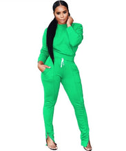 Load image into Gallery viewer, Plus Size 2019 New PINK Letter Print Two Piece Set Sportswear Tracksuit